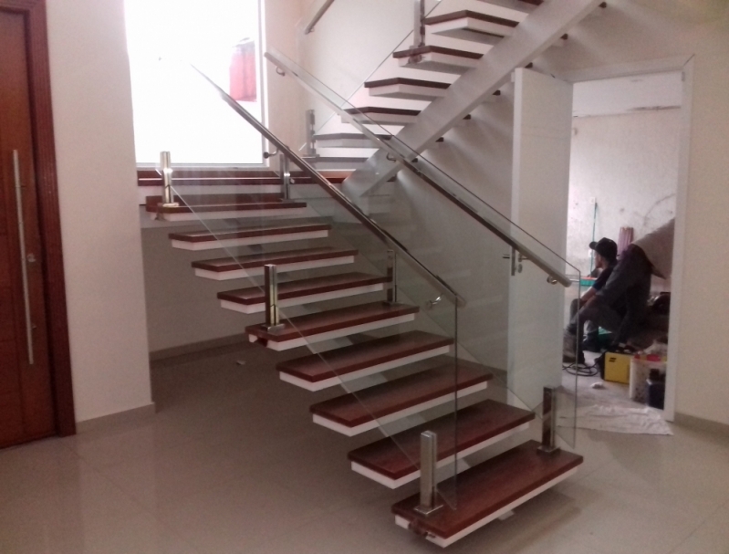 Corrimão de Aço Inox com Vidro Preço Vila Leopoldina - Corrimão de Inox para Escada