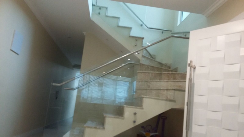 Corrimão de Inox para Escada Residencial Dez - Corrimão de Inox Quadrado