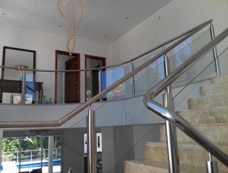 Orçamento de Corrimão para Escadas Cidade Jardim - Corrimão de Vidro para Escada