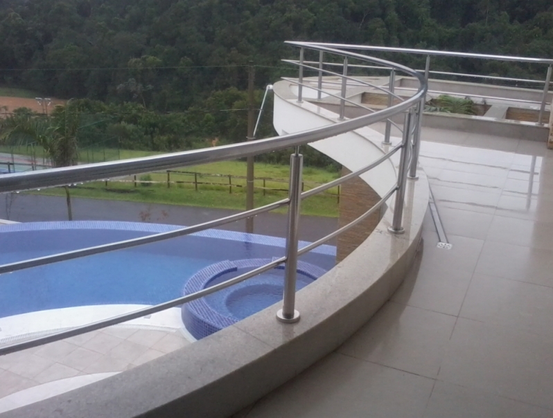 Quanto Custa Corrimão de Inox para Piscina Alphaville Residencial Dois - Corrimão de Inox para Parede