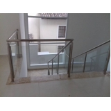 corrimão aço inox com vidro preço Residencial Oito