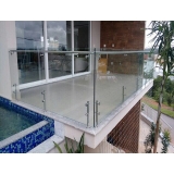 corrimão de aço inox com vidro Itapegica