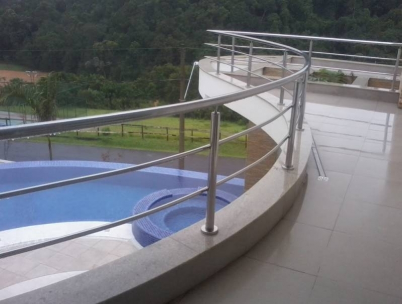 Venda de Corrimão de Inox para Piscina Preço Barueri  - Venda de Corrimão de Inox para Escada Caracol